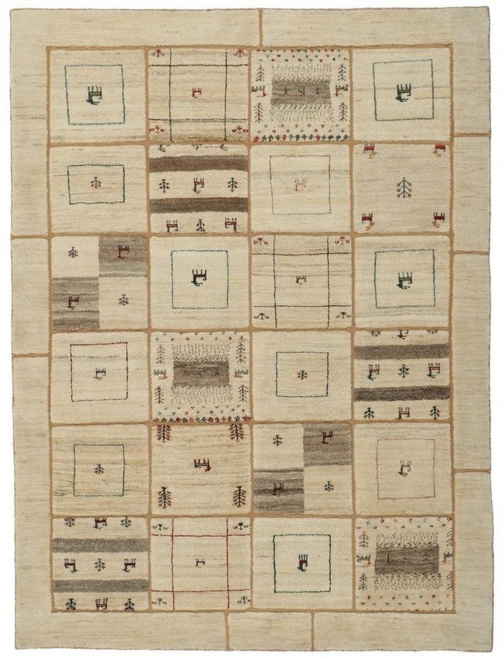 Nain Trading Orientteppich Patchwork Gabbeh 186x251 Handgeknüpfter Moderner Orientteppich, rechteckig, Höhe: 18 mm von Nain Trading
