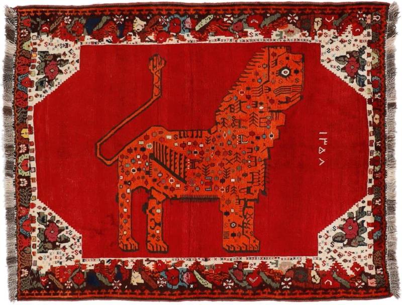 Nain Trading Orientteppich Perser Gabbeh 154x189 Handgeknüpfter Moderner Orientteppich, rechteckig, Höhe: 18 mm von Nain Trading