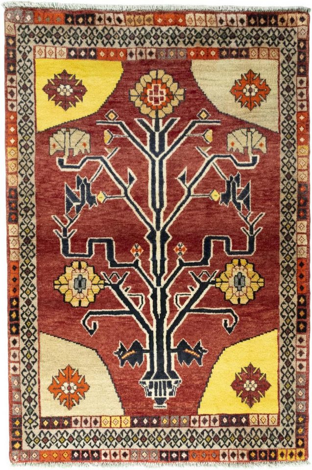 Nain Trading Orientteppich Perser Gabbeh Ghashghai 103x155 Handgeknüpfter Moderner, rechteckig, Höhe: 15 mm von Nain Trading