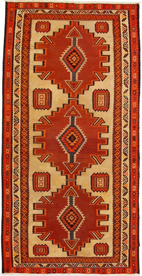 Nain Trading Orientteppich Perser Kelim Fars Azerbaijan Antik 317x162 Handgewebt Orientteppich, Läufer, Höhe: 0.4 mm von Nain Trading