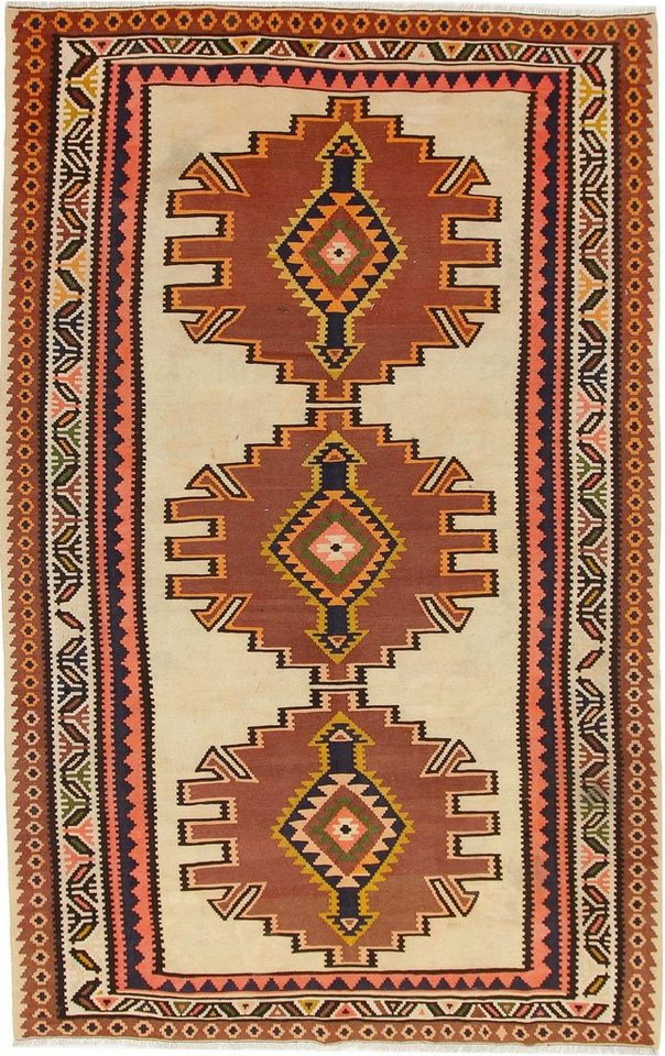 Orientteppich »Perser Kelim Fars Azerbaijan Antik 329x191 Handgewebt Orientteppich«, Nain Trading, Höhe 0.4 mm von Nain Trading