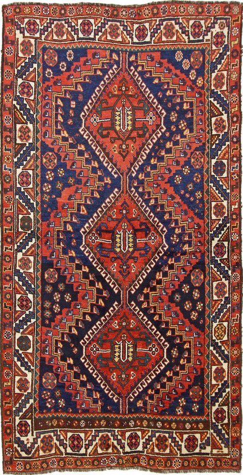 Nain Trading Orientteppich Perserteppich Ghashghai 251x134 Modern Handgeknüpft, Läufer, Höhe: 1.2 mm von Nain Trading