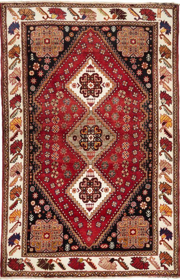 Orientteppich Shiraz 151x238 Handgeknüpfter Orientteppich / Perserteppich, Nain Trading, rechteckig, Höhe: 10 mm von Nain Trading