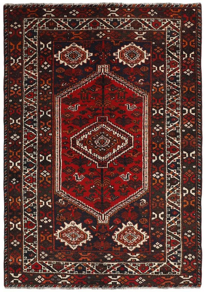 Orientteppich Shiraz 162x228 Handgeknüpfter Orientteppich / Perserteppich, Nain Trading, rechteckig, Höhe: 10 mm von Nain Trading