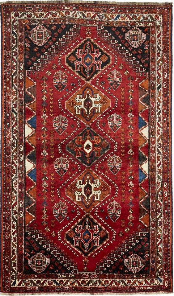 Orientteppich Shiraz 164x281 Handgeknüpfter Orientteppich / Perserteppich, Nain Trading, rechteckig, Höhe: 10 mm von Nain Trading