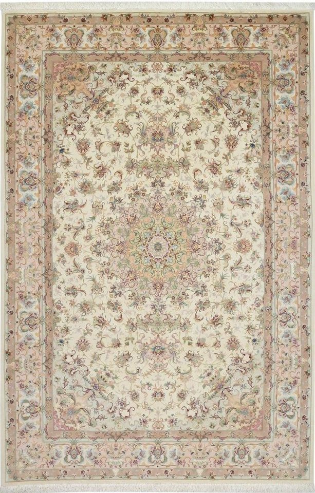 Nain Trading Orientteppich Täbriz 60Raj Seidenkette 198x301 Handgeknüpfter Orientteppich, rechteckig, Höhe: 6 mm von Nain Trading