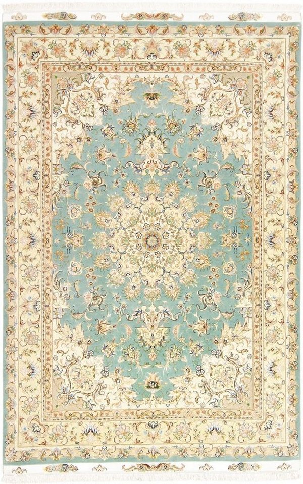 Nain Trading Orientteppich Täbriz 60Raj Signiert Seidenkette 166x254 Handgeknüpfter, rechteckig, Höhe: 6 mm von Nain Trading