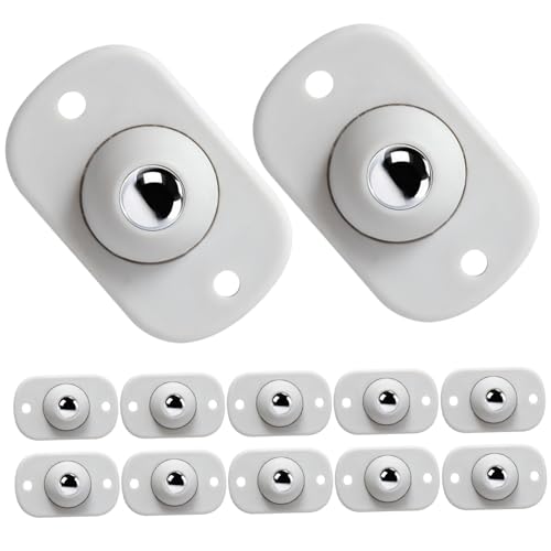 12pcs Selbstkleber Caster Räder, 360 ° Rotary Starke Last -Appliance -Roller, niedriger Rausch -Selbstkleber kleiner Rizinusräder zum Bewegen kleiner Möbelmüll -Kistenkästen von Naisicatar