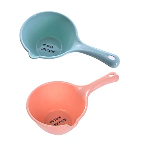 2 Stcs Water Ladle Plastik verdickter Bad Kelle Mehrzweckküchenutensilien für Badezimmer Gartenwässerung Hauszubehör, S (zufällige Farbe) von Naisicatar