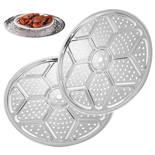 2pcs Dampfregal 11 Zoll/28 cm Edelstahl -Dampferregal mit gleichmäßiger Dampfloch -Dampferkorbschale für Küchenkochkochkochtierkochgeschirr von Naisicatar