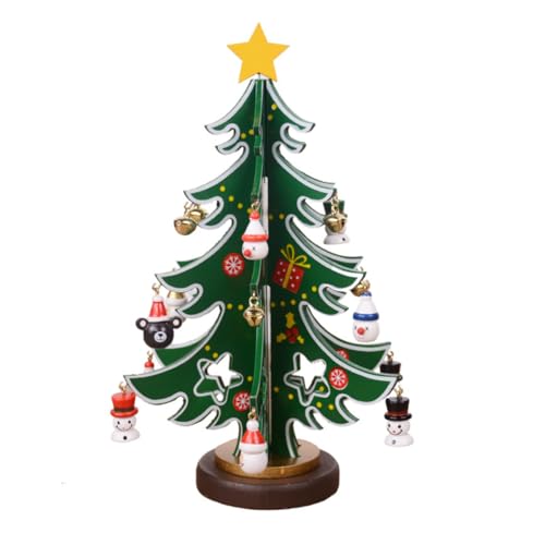 Mini -Tischplatte Weihnachtsbaum Holz Weihnachts -Baum Ornamente Tischschreibtisch Dekoration kleine dekorative Ornamente von Naisicatar