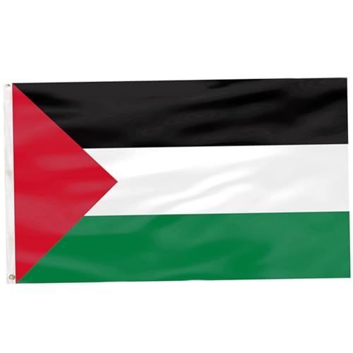 Palästina Flagge 90 x 150 cm Dickes Polyester große palästinensische Flagge mit Ösen doppelt bedruckte lichtbeständige Gartenflaggen für Garten- und Hofdekoration von Naisicatar