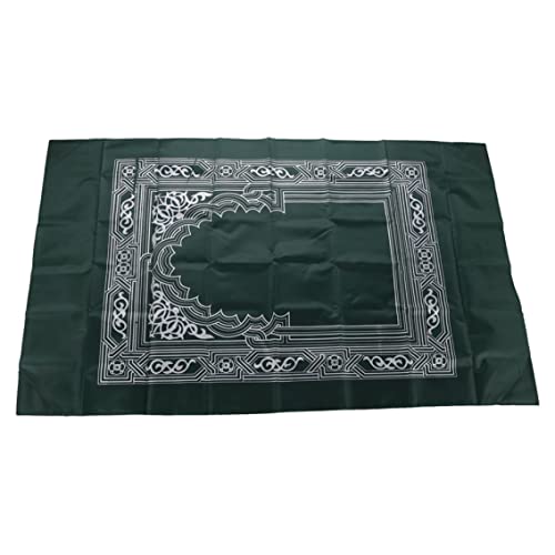 Naisidier Muslimischer Gebetsteppich islamischer muslimischer Gebet Matte Teppich Decke Tasche tragbarer Druck mit Kompassbeutel für Reisen nach Hause dunkelgrün von Naisidier