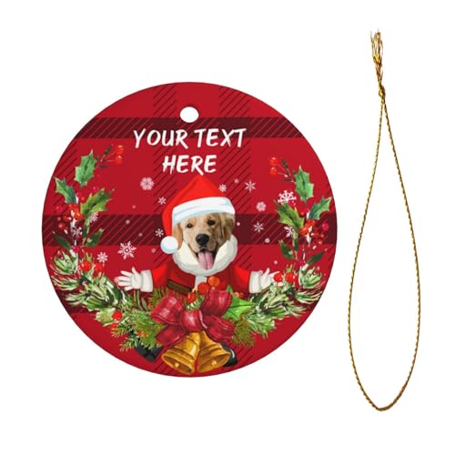 2024 Personalisierte Weihnachtsanhänger mit Foto Text Personalisierte Weihnachtsdekoration mit Foto (Style-2) von Naispanda