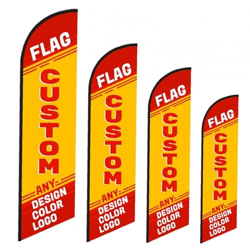 Benutzerdefinierte Federflaggen für Geschäfte im Freien (nur Flagge), personalisierte doppelseitige Feder-Banner-Flaggen mit Logo-Text, benutzerdefiniertes Geschäftsschild für Laden, Werbeaktion von Naispanda