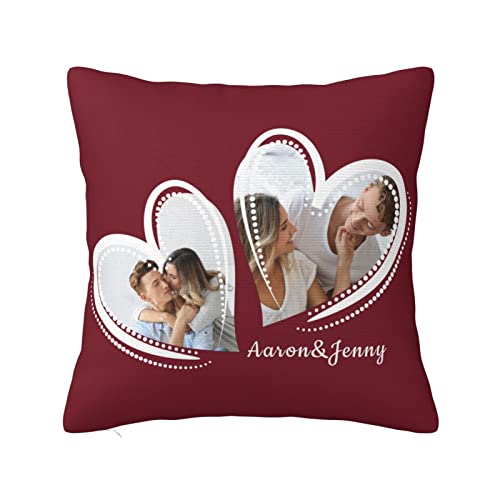 Kissen-Bezug Personalisiert mit eigenem Foto und Name - 30 x 30 cm Hochzeitsgeschenk Originelle Überraschungen für Freunde und Freundinnen zum Valentinstag, Geburtstag und Jahrestag von Naispanda