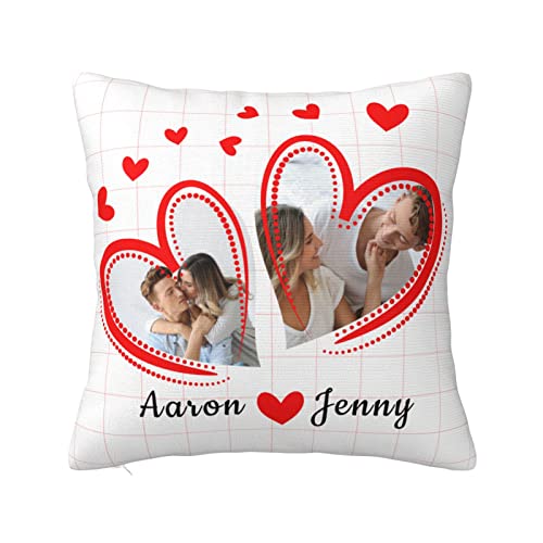 Kissen-Bezug Personalisiert mit eigenem Foto und Name - 30 x 30 cm Hochzeitsgeschenk Originelle Überraschungen für Freunde und Freundinnen zum Valentinstag, Geburtstag und Jahrestag von Naispanda