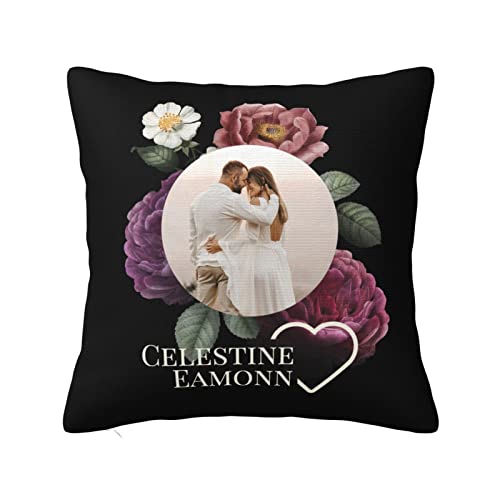 Naispanda Kissenbezug mit eigenem Foto und Text Bedruckt - Druck Kissen personalisiert Freundin zu Jubiläen und zum Valentinstag - kreatives Design Home Decor Sofas und Betten von Naispanda