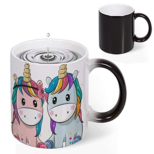 Becher-Zaubertasse mit Foto angepasste Farbwechsel Tasse 330ml,Einhorn B von Naispanda