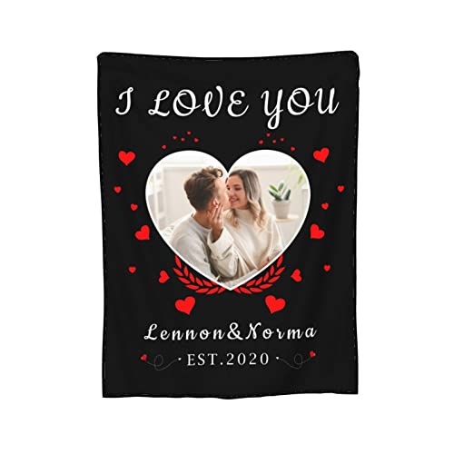 Naispanda Personalisierte Decke, Individuelle Flanelldecken mit Foto und Text, für Liebhaber, Paare, Freunde, Freundin zum Geburtstag, Hochzeit, Jahrestag, Personalisierte Geschenke 200x150 cm von Naispanda