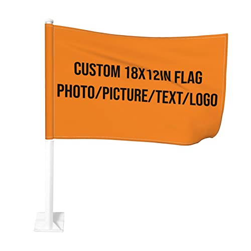 Naispanda Personalisierte Flaggen 12"x18"/30x45 cm mit Foto Bild Text benutzerdefinierte Polyester Flagge Banner für Auto LKW Außendekoration individuelle doppelseitige Flagge Campingflagge Hofschild von Naispanda