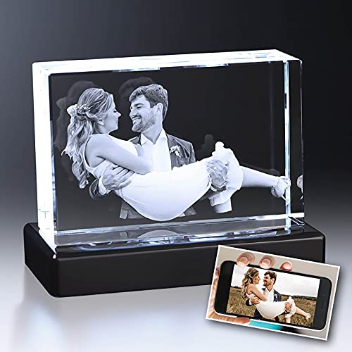 Naispanda Personalisierter 3D Kristall mit Foto, Benutzerdefinierte 3D Kristall foto, Bilderrahmen, Lasergravur-Kristallfoto, bestes Geschenk für Denkmal, Hochzeit, Geburtstag, Abschluss Naispanda Personalisierter 3D Kristall mit Foto, Benutzerdefinierte 3D Kristall foto, Bilderrahmen, Lasergravur-Kristallfoto, bestes Geschenk für Denkmal, Hochzeit, Geburtstag, Abschluss von Naispanda