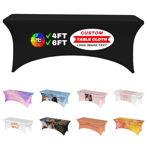 Personalisierte Business-tischdecke mit Firmenlogo Maßgefertigte Tischdecke aus Stretch-Spandex für Business-Messe-Events Geburtstag Hochzeit Jubiläum von Naispanda