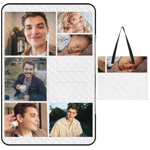 Personalisierte Picknickdecke wasserdichte Picknickdecke mit Tragegriff, Personalisierte Stranddecke Sandfeste Faltbare Strandmatte Campingdecken für Garten Strand Park Rasen Wandern von Naispanda