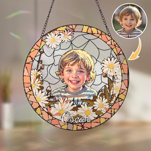 Personalisierter Foto-Fänger Buntglas-Fensterdekoration als Geschenk für Gedenken, Hochzeit, Jubiläum & Babygeburt Faux-Buntglas Familienporträt Erinnerungsstück Personalisierter Foto-Fänger Buntglas-Fensterdekoration als Geschenk für Gedenken, Hochzeit, Jubiläum & Babygeburt Faux-Buntglas Familienporträt Erinnerungsstück von Naispanda
