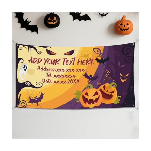 Personalisiertes Halloween Banner Personalisiertes Text Outdoordeko Innendeko Halloween Party Deko Hintergrund von Naispanda