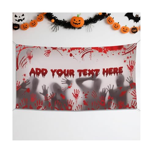 Personalisiertes Halloween Banner Personalisiertes Text Outdoordeko Innendeko Halloween Party Deko Hintergrund von Naispanda