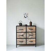 Aufgearbeitete Kommode Aus Altem Holz Mit Mosaik von NaiveWoodFactory