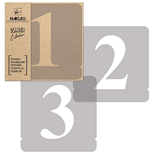NAKLEO Zahlen Malschablonen Set 12 Stück, 7 cm Ziffern & Zeichen Times Roman Schriftart, Wiederverwendbare Kunststoff Stencil, DIY Handwerk Holz Möbel Wand Dekoration NAKLEO Zahlen Malschablonen Set 12 Stück, 7 cm Ziffern & Zeichen Times Roman Schriftart, Wiederverwendbare Kunststoff Stencil, DIY Handwerk Holz Möbel Wand Dekoration von Nakleo