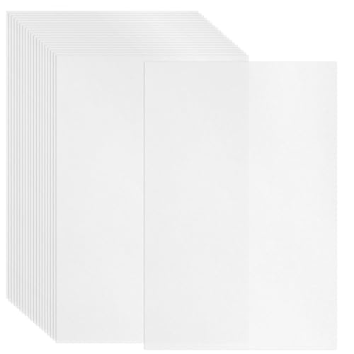 20 Blatt Schrumpffolie zum Bemalen, A4 Schrumpf-Folie für Malerei, Transparente Schrumpfpapier Kunststoff Schrumpffolien Durchscheinend für Kinder Studenten DIY Handwerk, Kunst Dekorative von Nakutita
