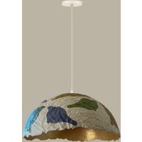 Pappmaché-Lampe, Handgemachte Lampe, Pendelleuchte Aus Pappmache von NalaPendantLamps