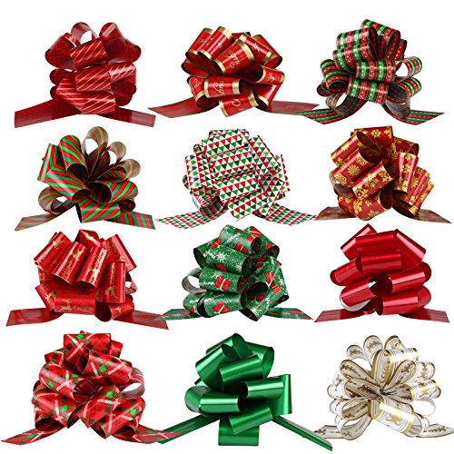 Naler 12 x Geschenkschleife PVC Geschkenk Band für Weihnacht Geschenkverpackung Naler 12 x Geschenkschleife PVC Geschkenk Band für Weihnacht Geschenkverpackung von Naler