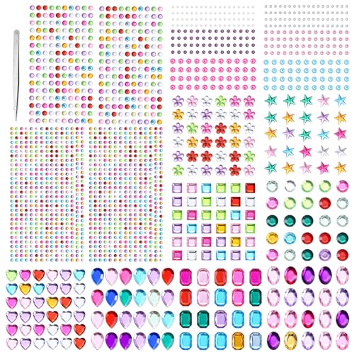 Naler 1786 Stück Glitzersteine Selbstklebend 15 Blätter Bunt Strasssteine Selbstklebend Schmucksteine Aufkleber Glitzer Strass zum Basteln mit Pinzette für DIY Handwerke, Nägel Deko Naler 1786 Stück Glitzersteine Selbstklebend 15 Blätter Bunt Strasssteine Selbstklebend Schmucksteine Aufkleber Glitzer Strass zum Basteln mit Pinzette für DIY Handwerke, Nägel Deko von Naler