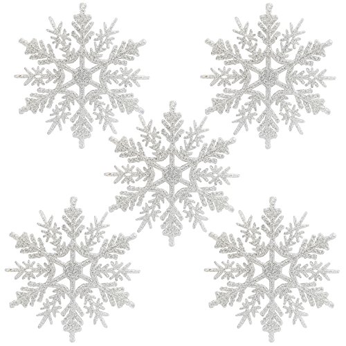 Naler 24 x Schneeflocken Weihnachten Deko für Weihnachtsbaum Glitzer Weiß Weihnachtsbaumschmuck Naler 24 x Schneeflocken Weihnachten Deko für Weihnachtsbaum Glitzer Weiß Weihnachtsbaumschmuck von Naler