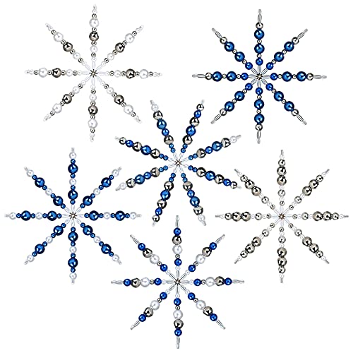 Naler 6 Stück Perlensterne Bastelset Schneeflocken Weihnachtsdeko zum Selber Basteln mit ca. 500 Stück Perlen für Weihnachten Weihnachtsschmuck Naler 6 Stück Perlensterne Bastelset Schneeflocken Weihnachtsdeko zum Selber Basteln mit ca. 500 Stück Perlen für Weihnachten Weihnachtsschmuck von Naler