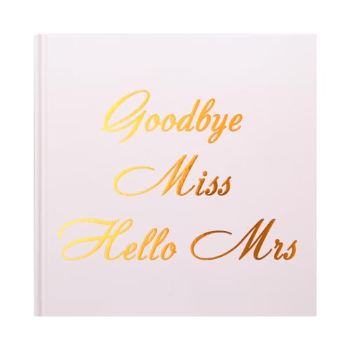 Naler JGA Gästebuch Roségold Hochzeitsbuch Goodbye Miss Hello Mrs Junggesellinnenabschied Fotoalbum für Hochzeit Bachelor Hen Party von Naler