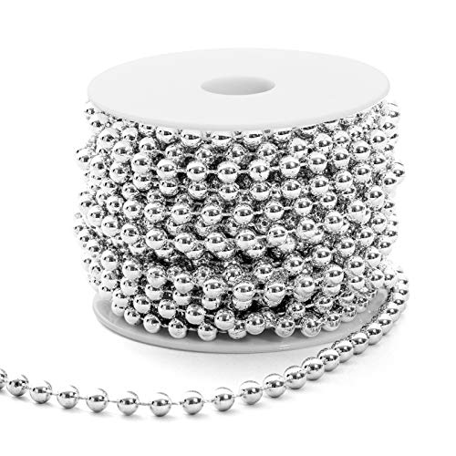 Naler Perlenband Silber Weihnachtsbaumkette Christbaumkette Weihnachtsbaum Perlengirlande Weihnachten Advent Hochzeit Party Deko - ∅ 6mm x 10M Naler Perlenband Silber Weihnachtsbaumkette Christbaumkette Weihnachtsbaum Perlengirlande Weihnachten Advent Hochzeit Party Deko - ∅ 6mm x 10M von Naler