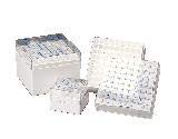 Nalgene 5025-0505 Polycarbonate CryoBox Vial Rack, 76 mm Length x 76 mm Width x 52 mm Height, 5 x 5 Array, 25 Place (Pack of 8) von Nalgene