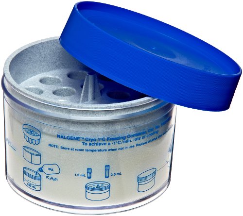 Nalgene 5100-0001 PC/HDPE Mr. Frosty 1 Degree C Cryogenic Freezing Container, 18 Vials, 117 mm Diameter x 86 mm Height, Natural von Nalgene