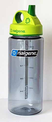 Nalgene 'Everyday Grip-n-Gulp' - 0,6 L, grau, Deckel grün von Nalgene