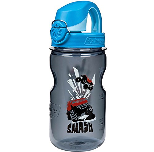Nalgene Everyday OTF Kids, 0,375 L Grau Smash (Grau Smash, Deckel blau-hellblau) von Nalgene