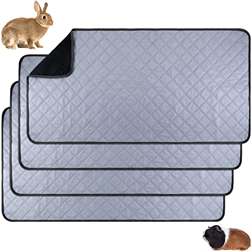 4 Pack Meerschweinchen Käfig Einlage Waschbare Welpen Unterlagen Wiederverwendbare Trainingsunterlagen PIPI Matte für Meerschweinchen Hamster Kleintiere (35 x 71 cm) von Namalu