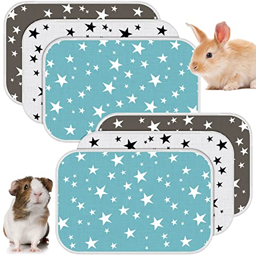 6er Pack Saugfähige Meerschweinchen Käfig Einlagen Wiederverwendbare PIPI Pads Waschbare Urin Unterlagen wasserdichte Urin Pads Kätzchen Welpenmatten für Kleintiere, 3 Stile (24 x 35 Zoll) von Namalu