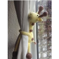 Giraffe | Single Raffhalter, Kinderzimmer Vorhang Dekoration, Halter, Baby Shower Geschenk Tier Raffhalter von NameMeCrochetie