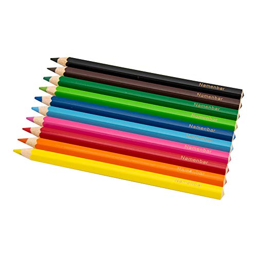 Herlitz JUMBO Buntstifte mit Namen - individuell graviert - personalisiert - 10 Stück Herlitz JUMBO Buntstifte mit Namen - individuell graviert - personalisiert - 10 Stück von Namenbar