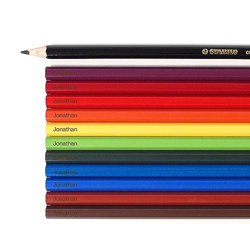Stabilo Sechskant Buntstifte mit Namen - individuell graviert - personalisiert Stabilo Sechskant Buntstifte mit Namen - individuell graviert - personalisiert von Namenbar